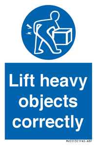 Lift heavy objects correctly